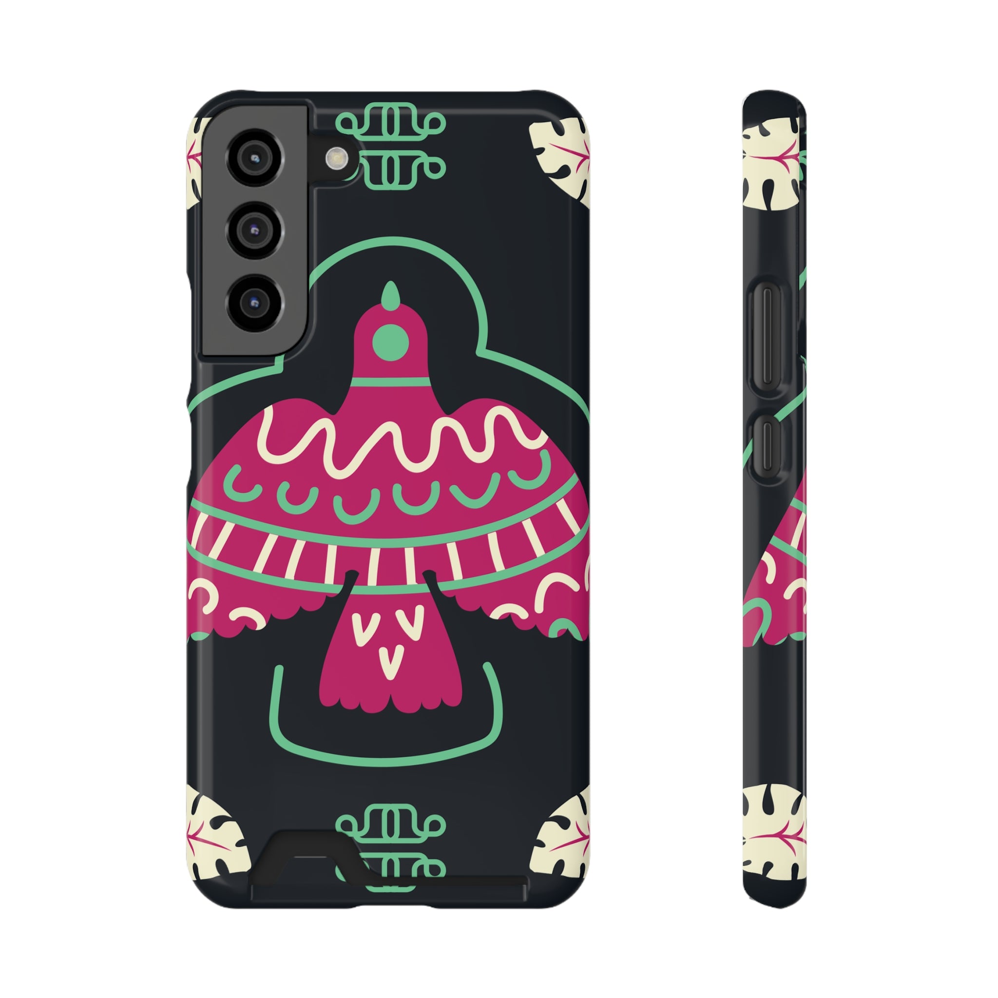 Vibrant Phone Case with Card Holder, Stylish Phone Accessory, Colorful Gift for Her, Boho Phone Cover, Trendy Mobile Case