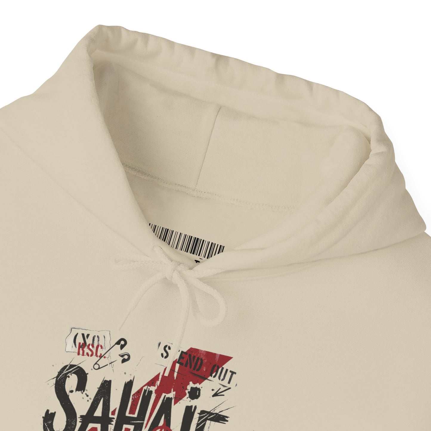 Sahaje Graphic Hoodie – Distressed Vintage Script Pullover
