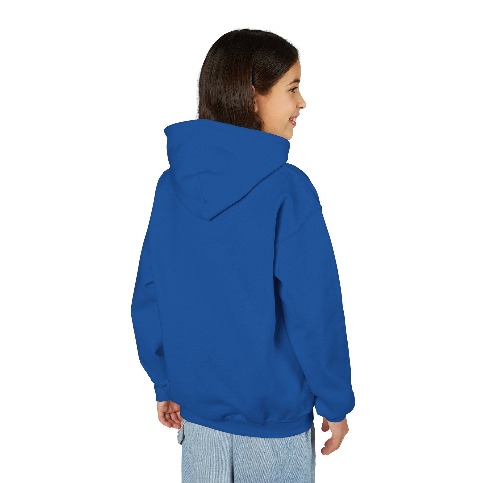 Youth Hoodie — 'Grow Slow, Go Through' Floral Motivational Hooded Sweatshirt