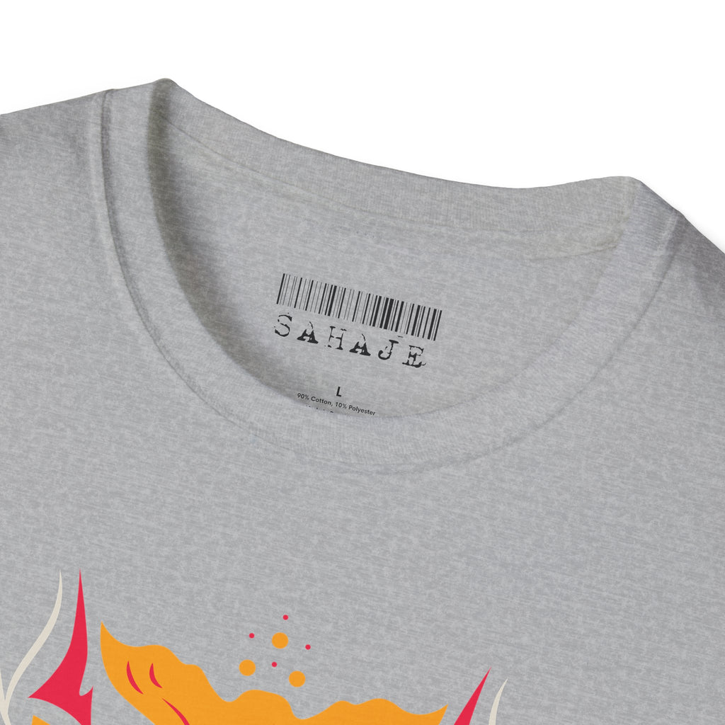 Sahaje Floral Snake Graphic T-Shirt