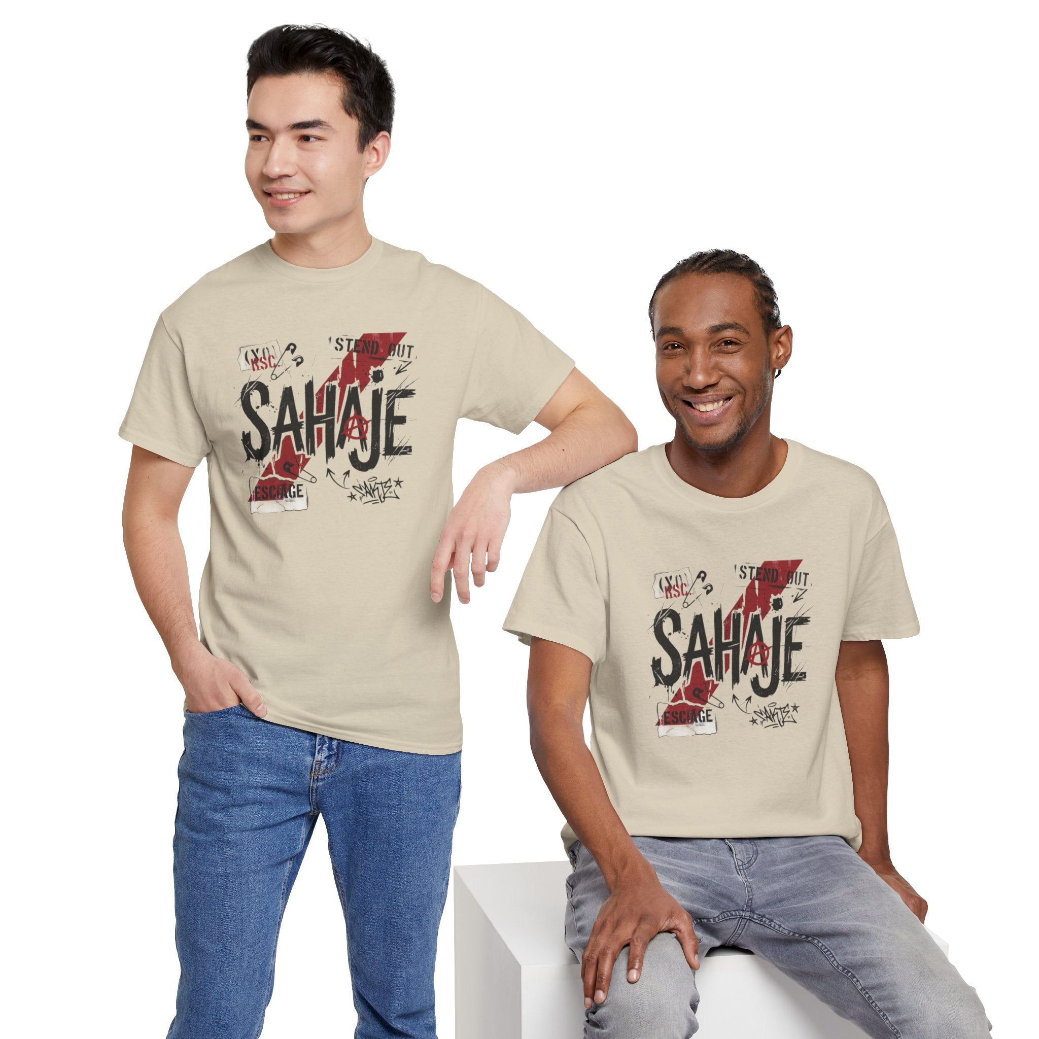 Sahaje Graphic Tee — Street Art Urban Casual T-Shirt
