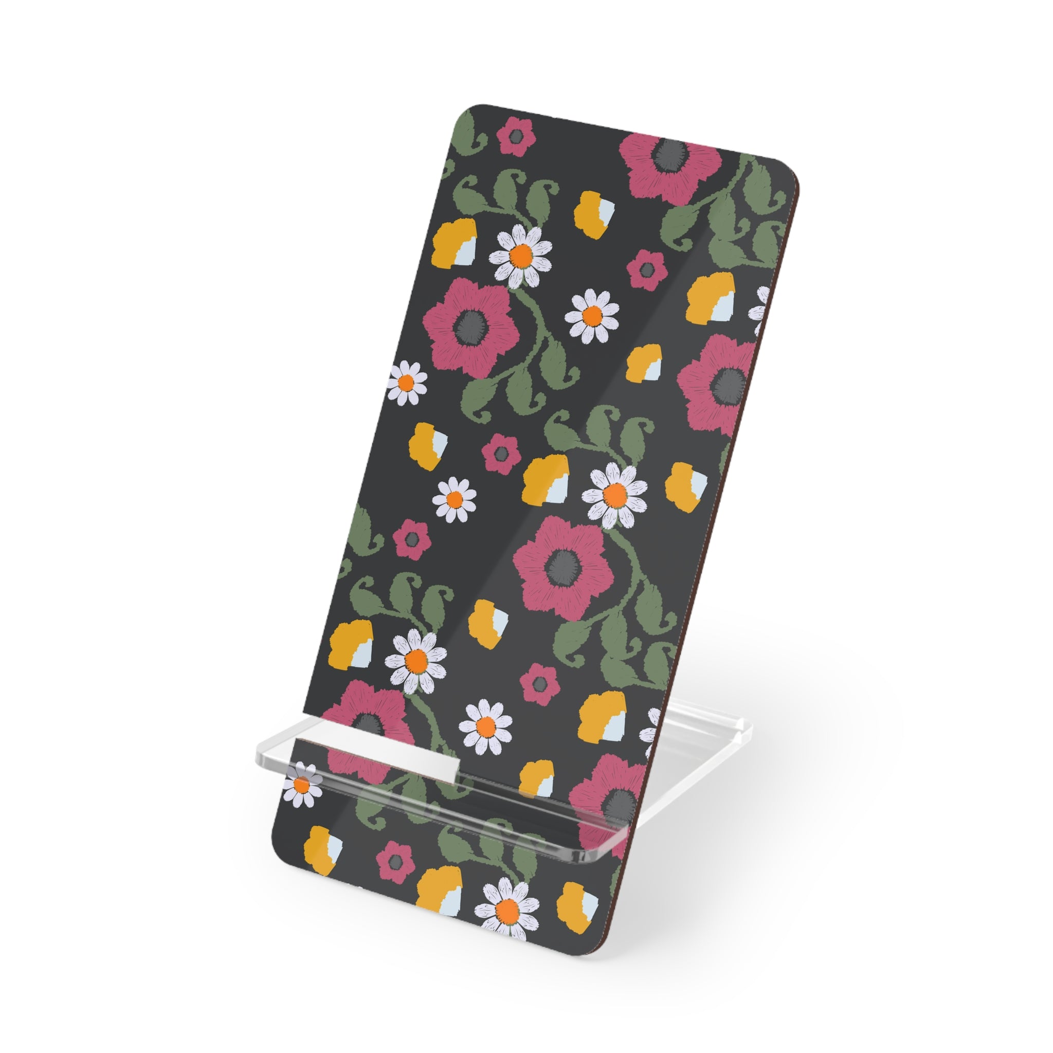 Floral Mobile Display Stand, Phone Holder for Desk, Cute Tech Accessory, Home Office Decor, Gift for Her, Phone Stand