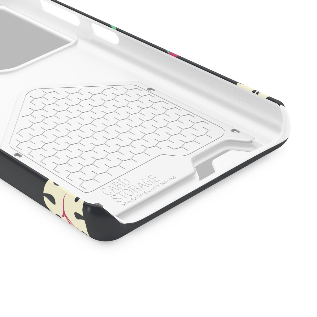 Vibrant Phone Case with Card Holder, Stylish Phone Accessory, Colorful Gift for Her, Boho Phone Cover, Trendy Mobile Case