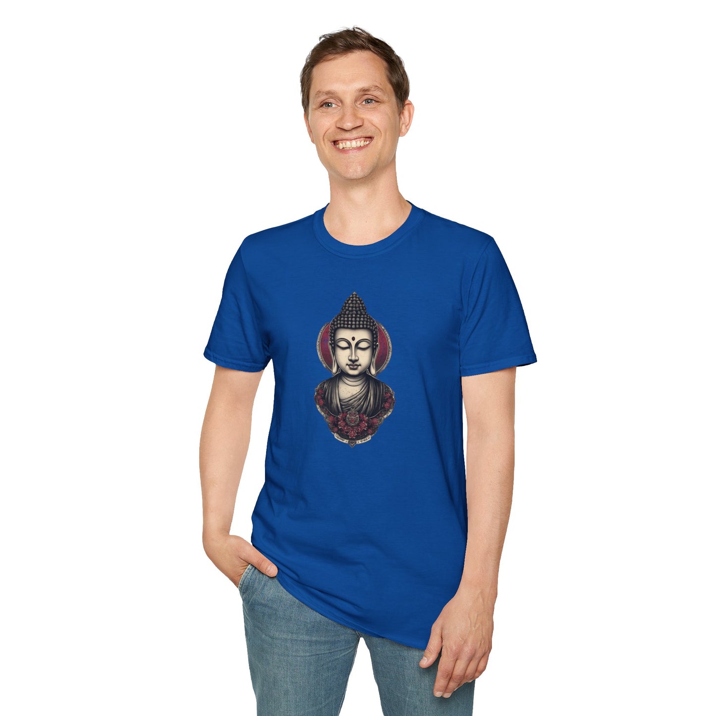 Buddha Portrait Tee — Zen Meditation Graphic T-Shirt