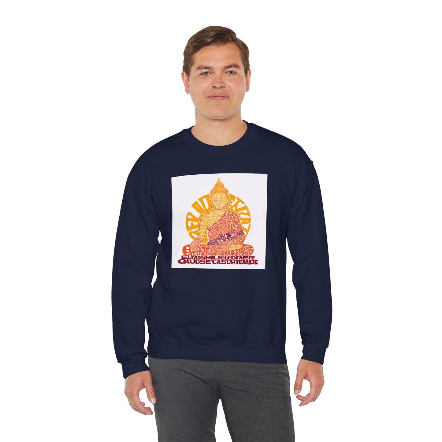Buddha Graphic Sweatshirt — "Choose Compassion" Meditation Crewneck