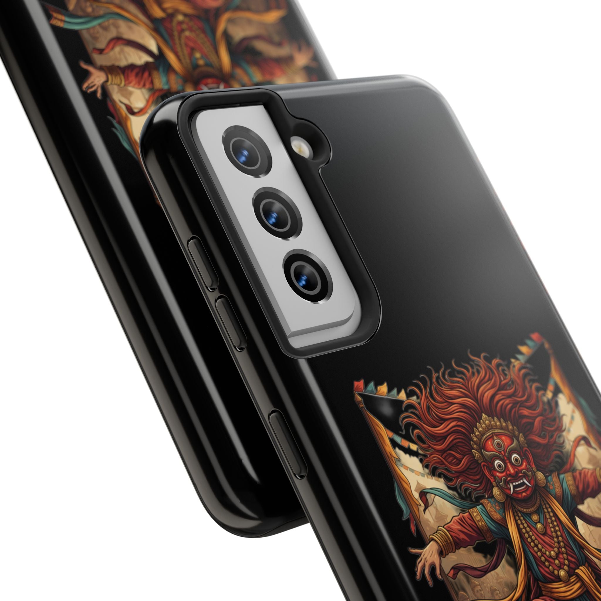 Tibetan Demon Dance Tough Phone Case — Bold Mythic Protective Cover