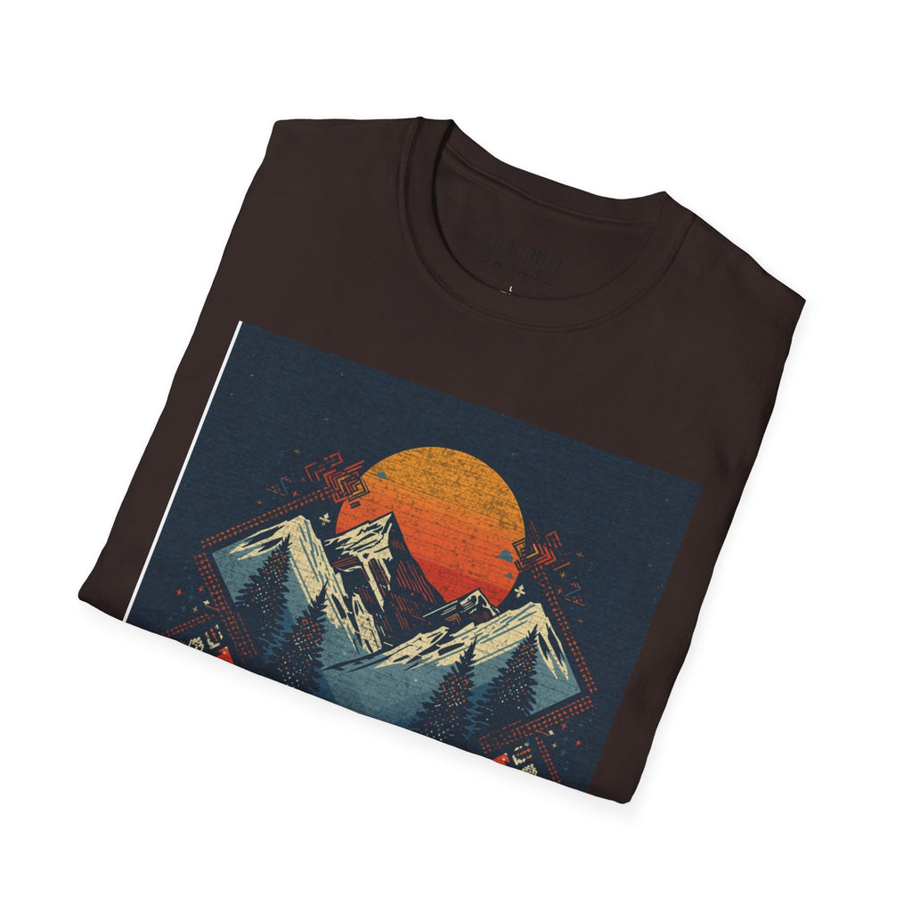 Retro Mountain Sunset T-Shirt