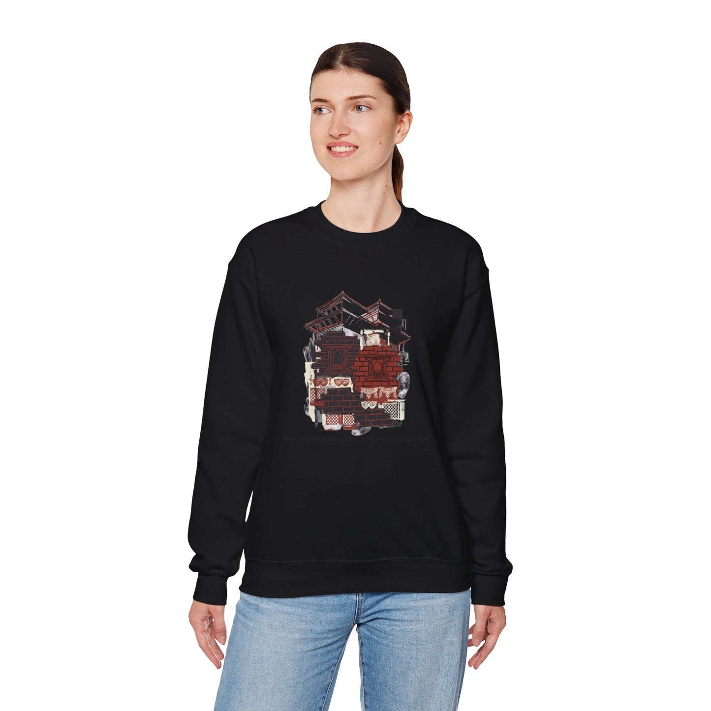 Crewneck Sweatshirt — Vintage Camper Roadtrip Illustration ("Where's Every Place I’ve Been, and Every Place I’m Going")
