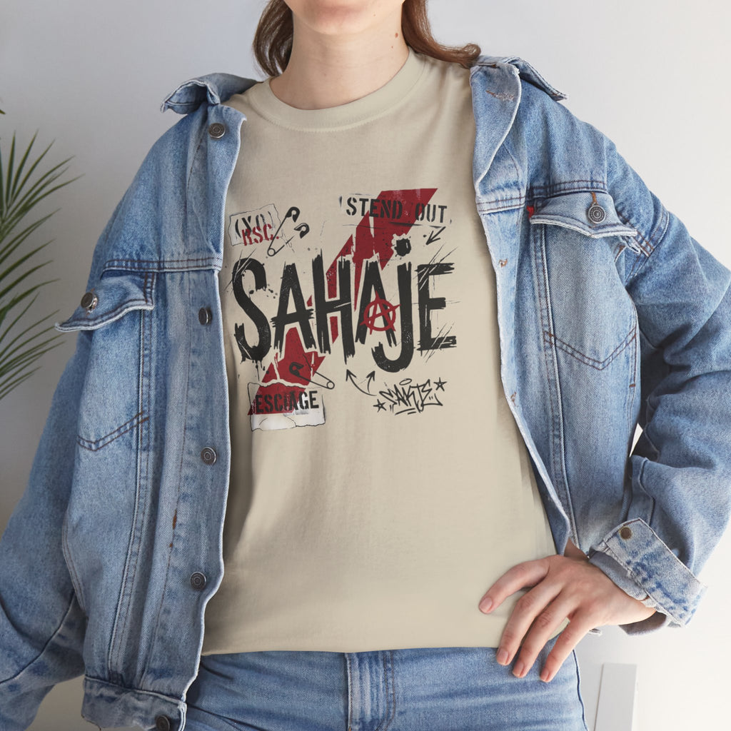 Sahaje Graphic Tee — Street Art Urban Casual T-Shirt