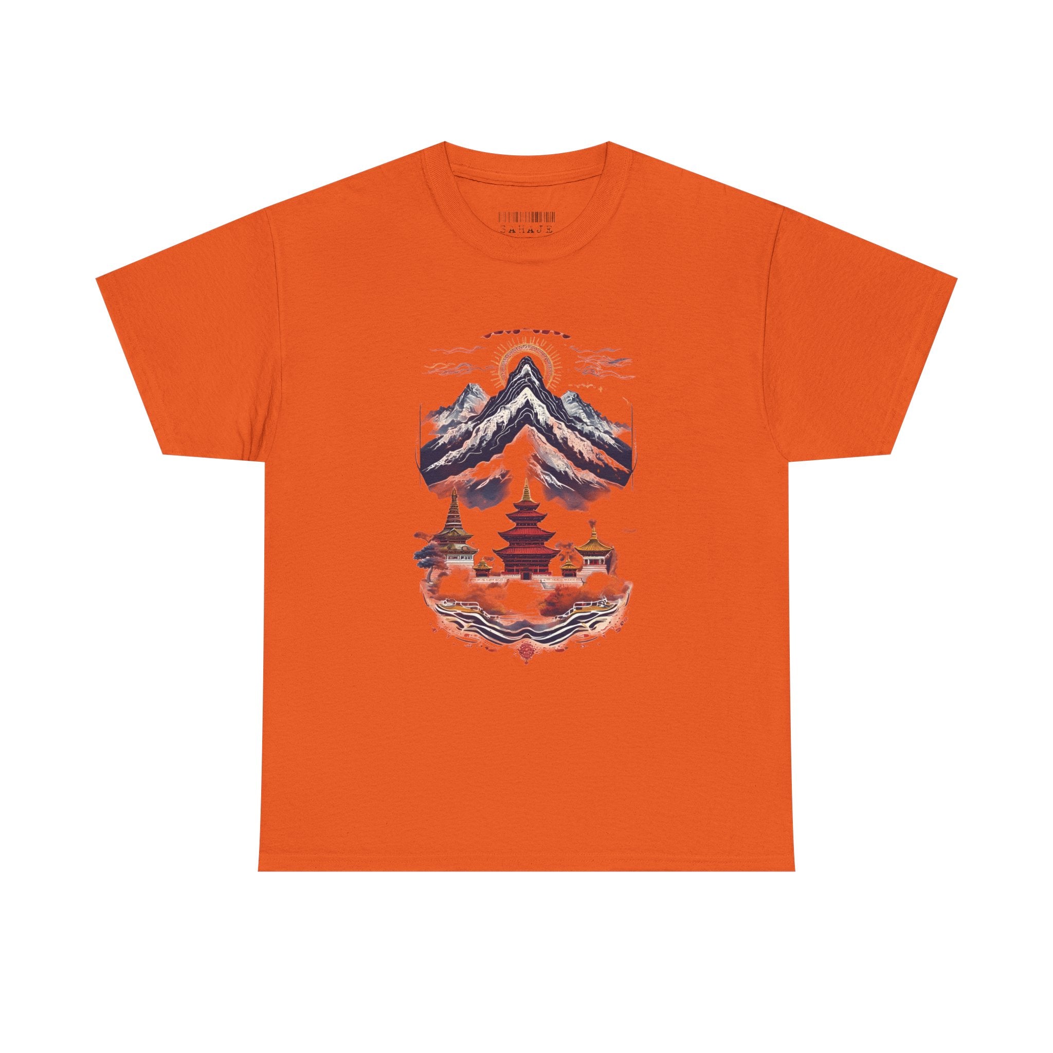Japanese Mountain Pagoda T-Shirt — Zen Temple Landscape Tee