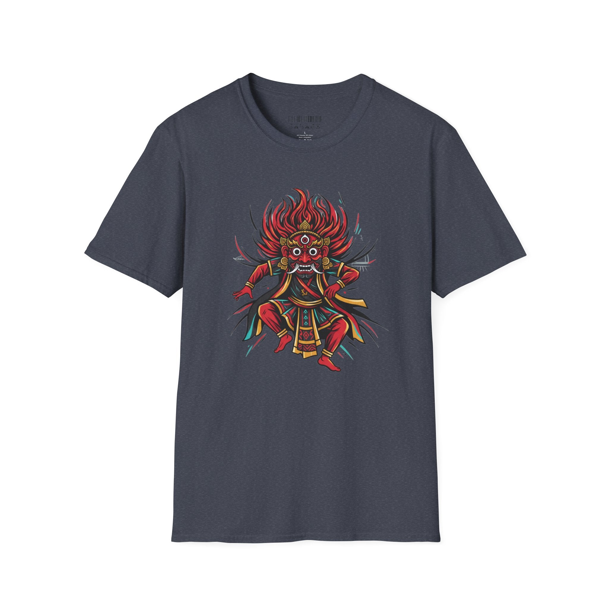 Balinese Barong Dance T-Shirt — Traditional Mythic Mask Graphic Tee