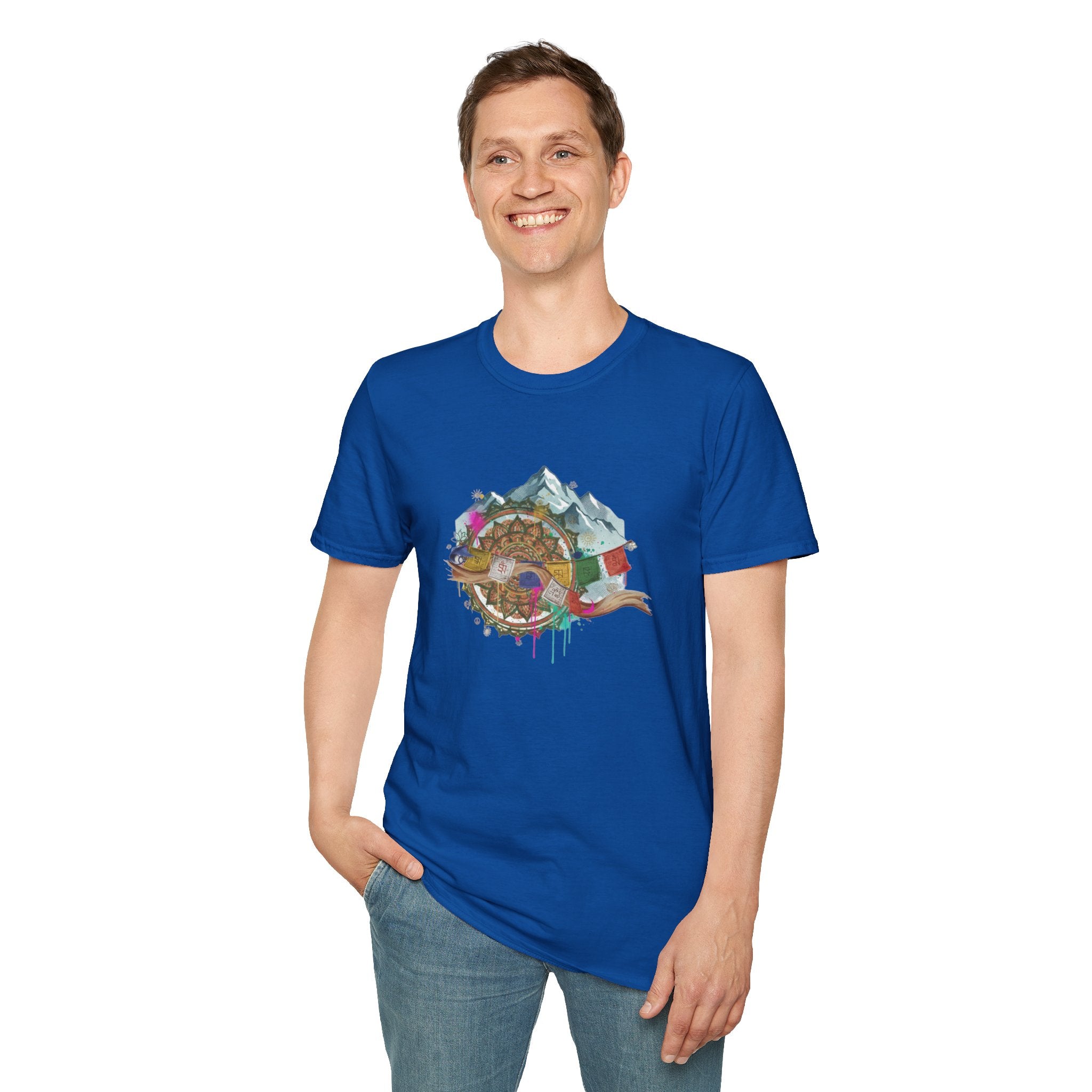 Adventure Turtle Graphic T-Shirt — Mountain Shell Nature Art Tee