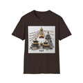 Nepal Temple Graphic T-Shirt — Boudhanath Stupa Prayer Flags Travel Tee