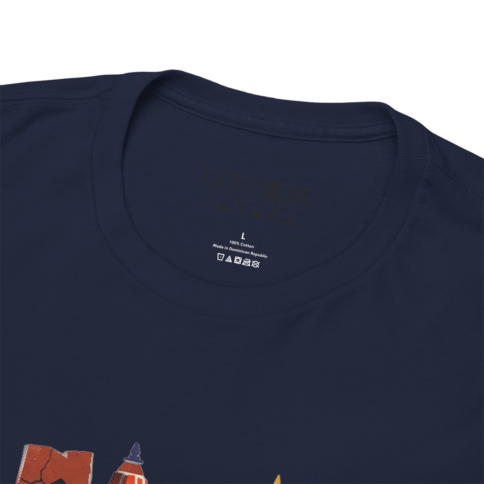 Cityscape Abstract Tee — Colorful Urban Architecture Graphic T‑Shirt