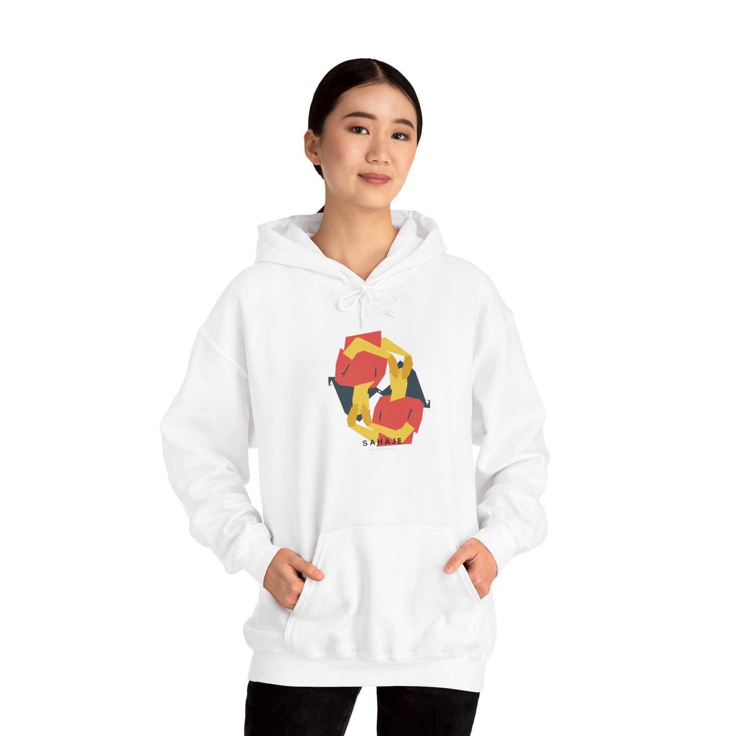 Fox Recycling Symbol Hoodie — Geometric Fox Eco-Friendly Design