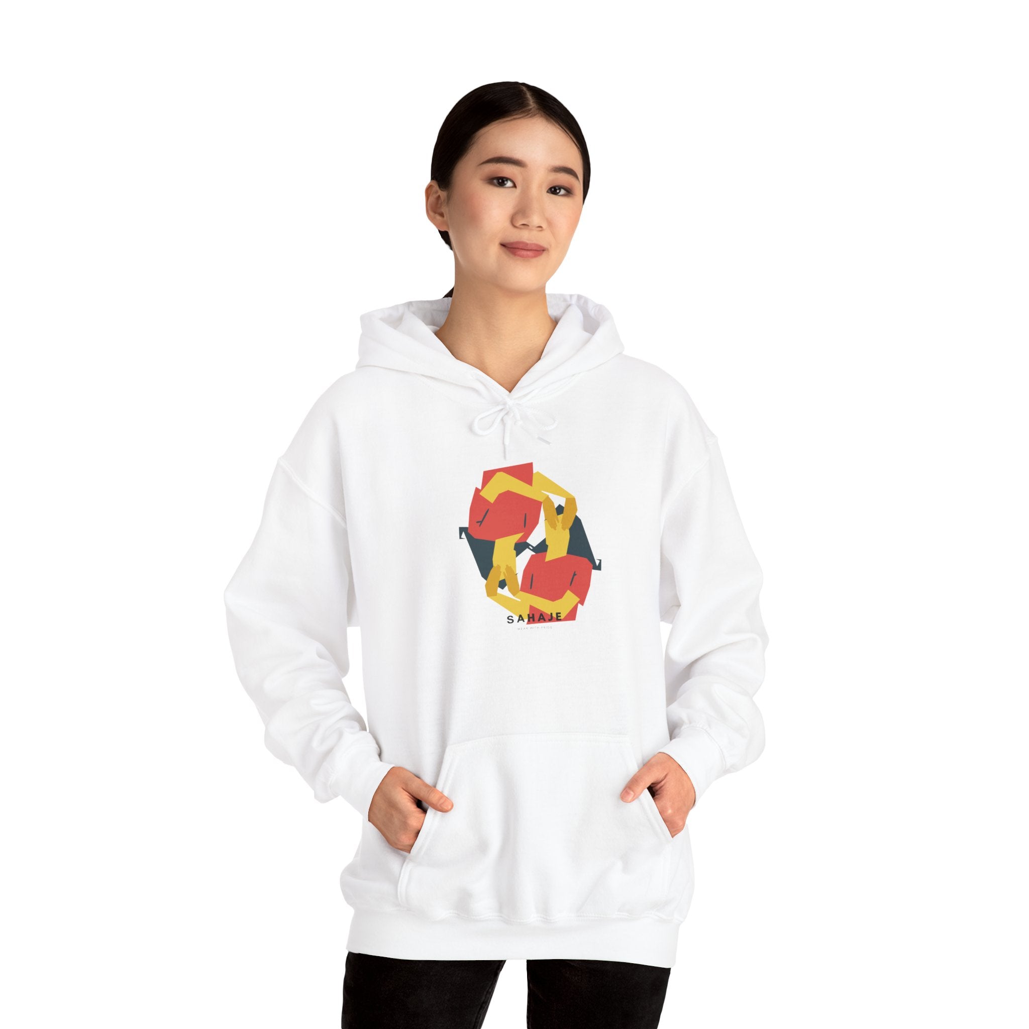 Fox Recycling Symbol Hoodie — Geometric Fox Eco-Friendly Design