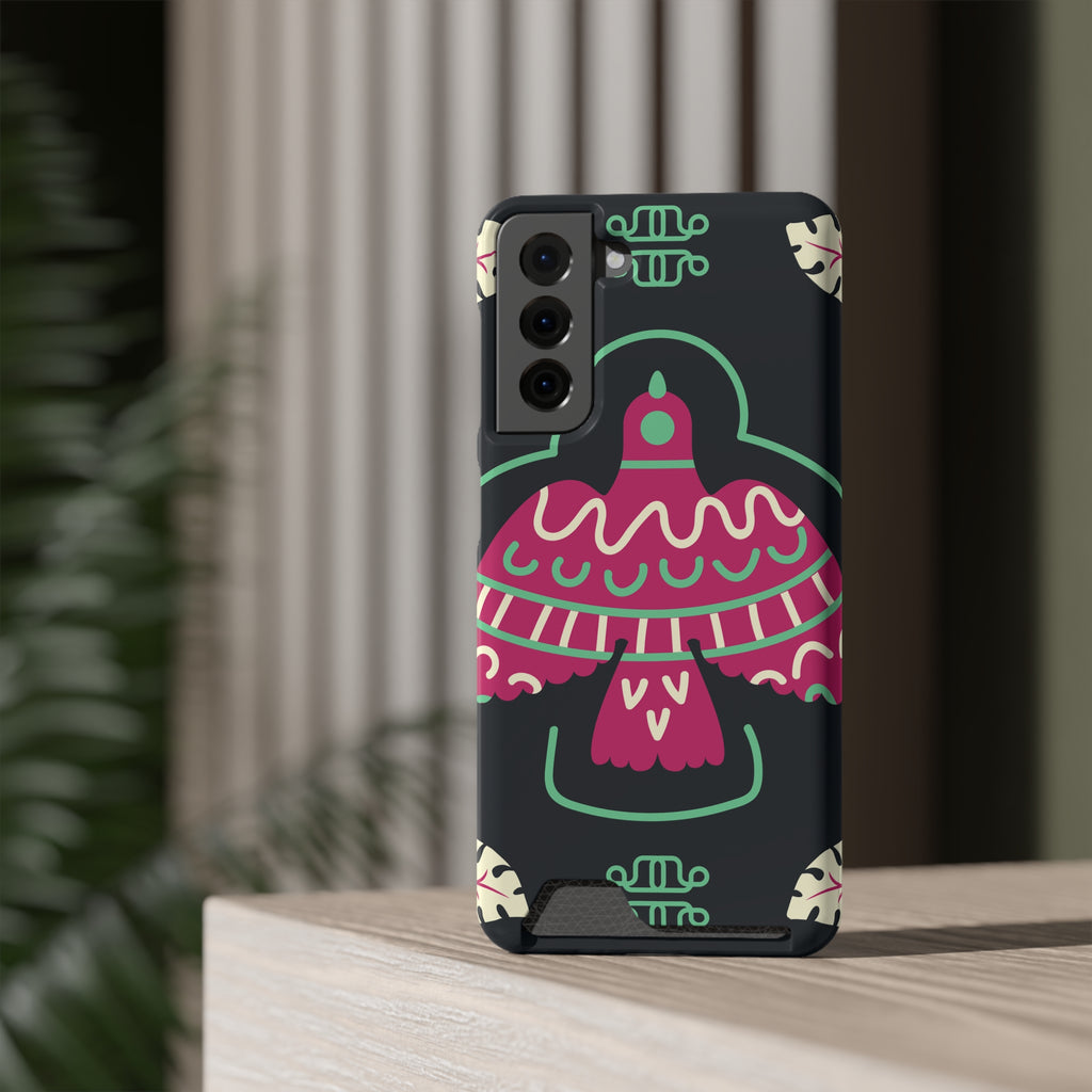 Vibrant Phone Case with Card Holder, Stylish Phone Accessory, Colorful Gift for Her, Boho Phone Cover, Trendy Mobile Case