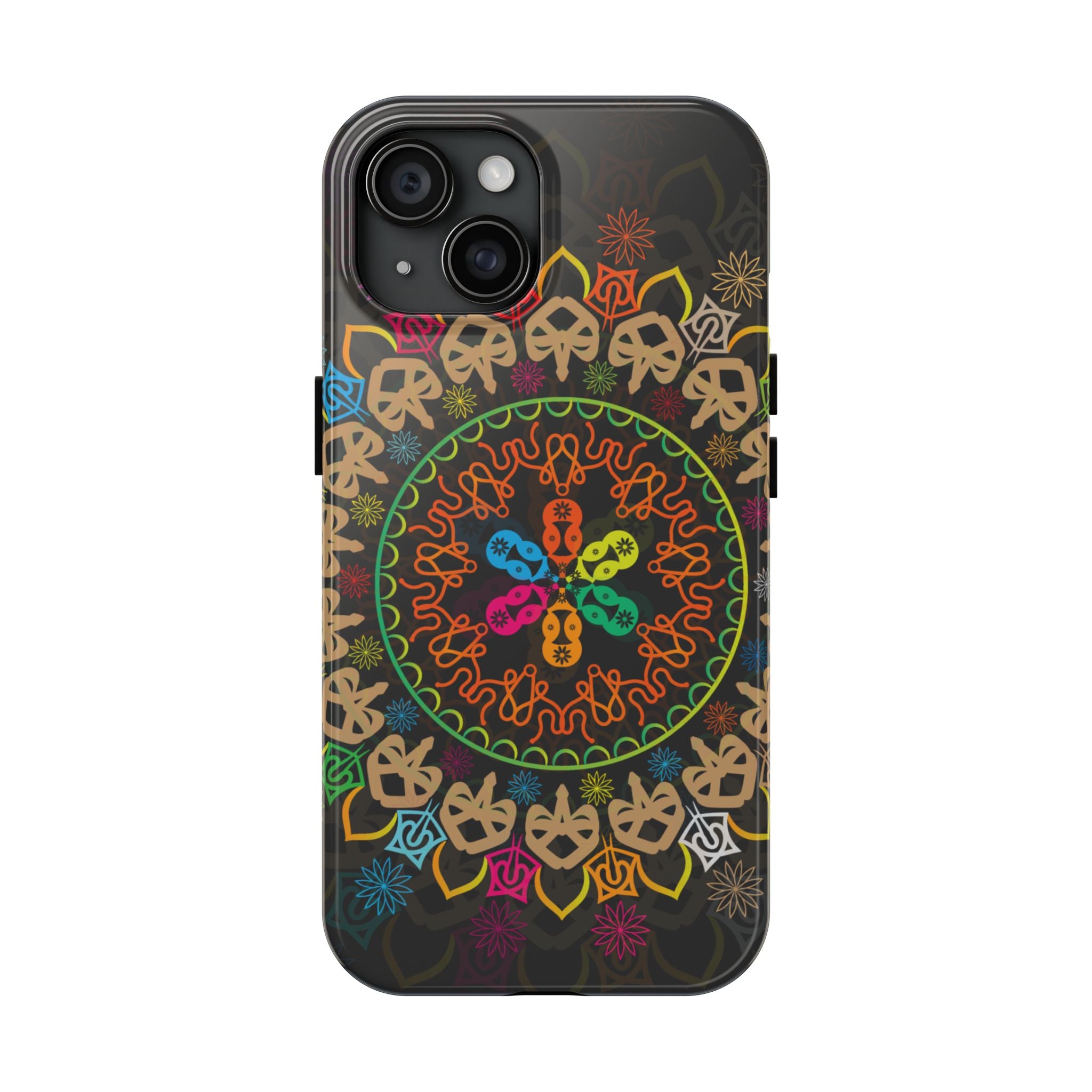 Colorful Mandala Tough Phone Cases - Vibrant Protection for Your Device, Gift for Art Lovers, Boho Style, Unique Phone Accessories