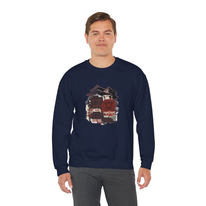 Crewneck Sweatshirt — Vintage Camper Roadtrip Illustration ("Where's Every Place I’ve Been, and Every Place I’m Going")