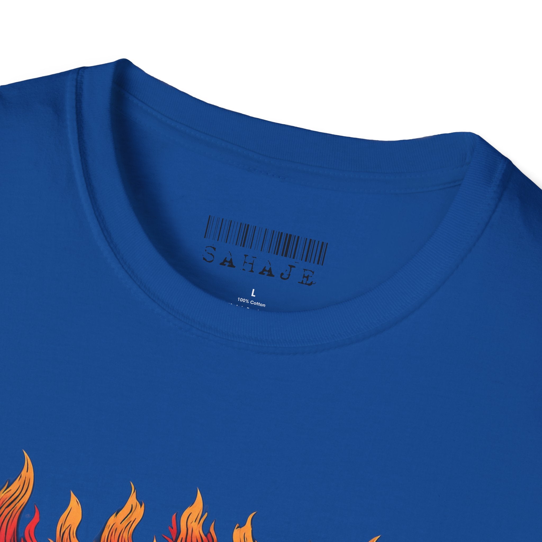 Flaming Demon Mask T-Shirt — Fierce Tattoo-Style Graphic Tee