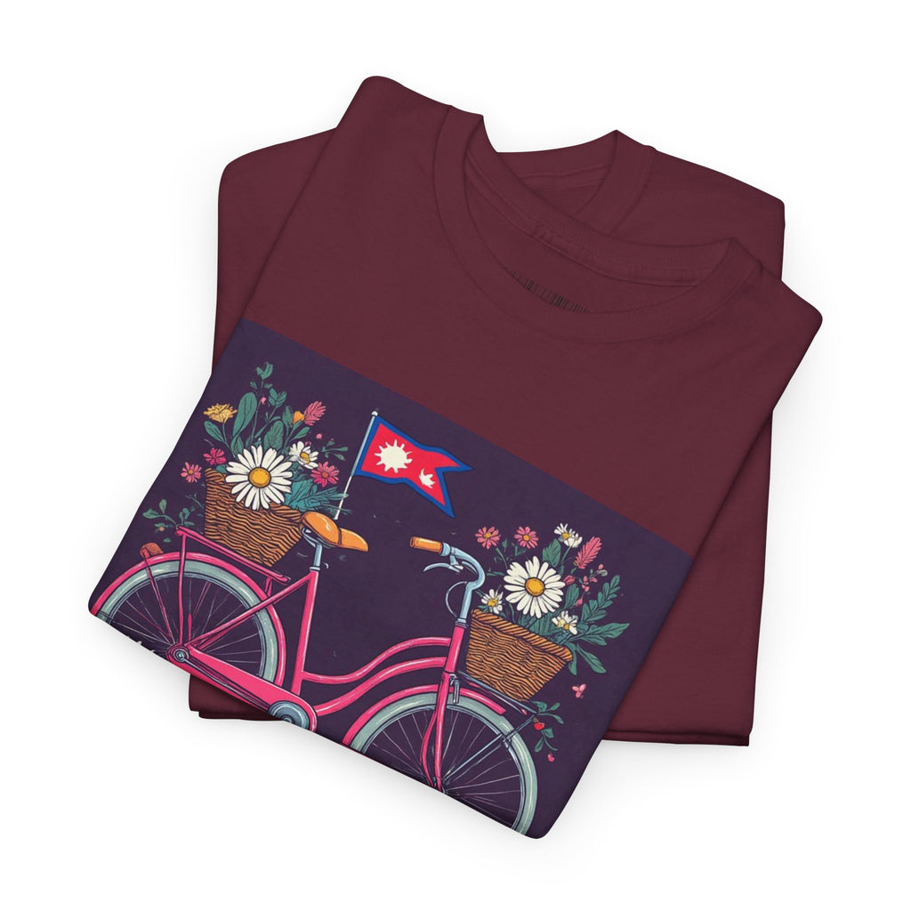 Sahaje Floral Bicycle T‑Shirt