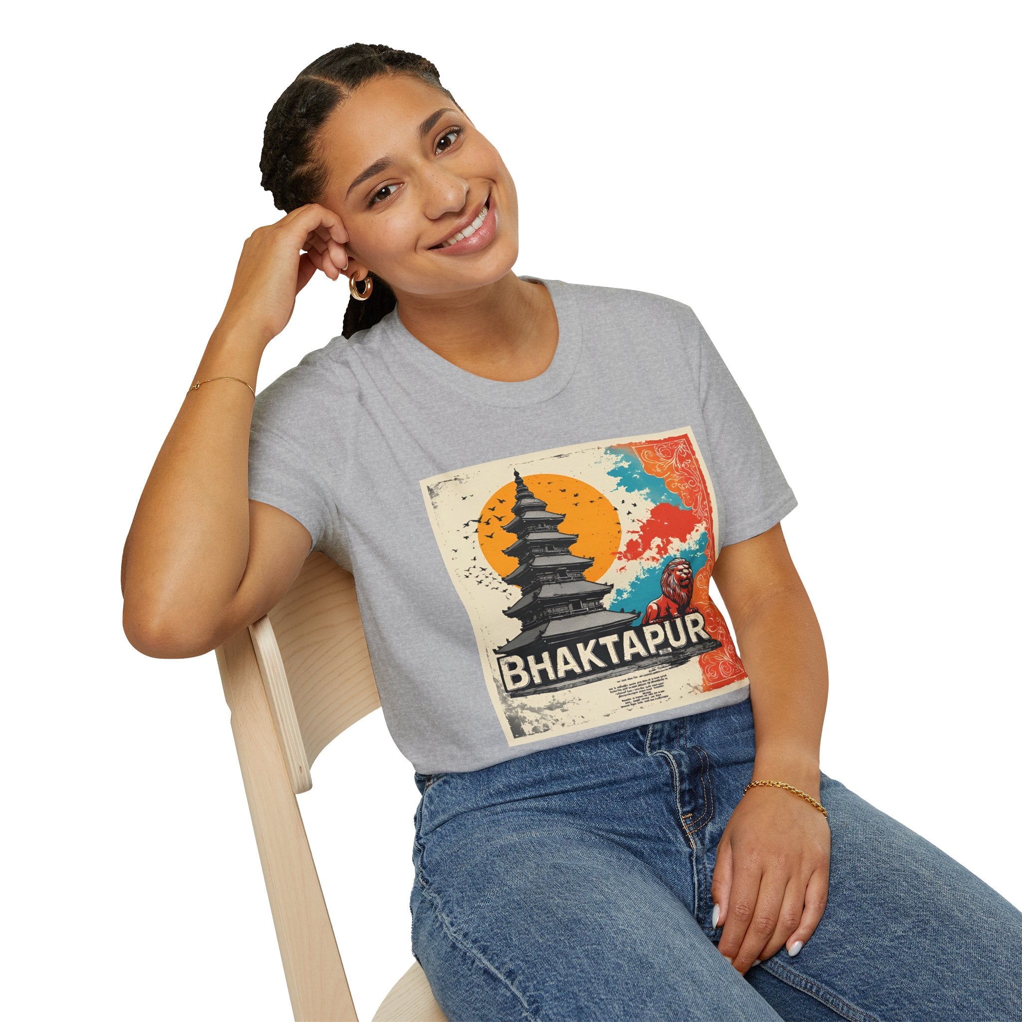 Bhaktapur Vintage Travel T-Shirt – Nepal Pagoda Graphic Tee