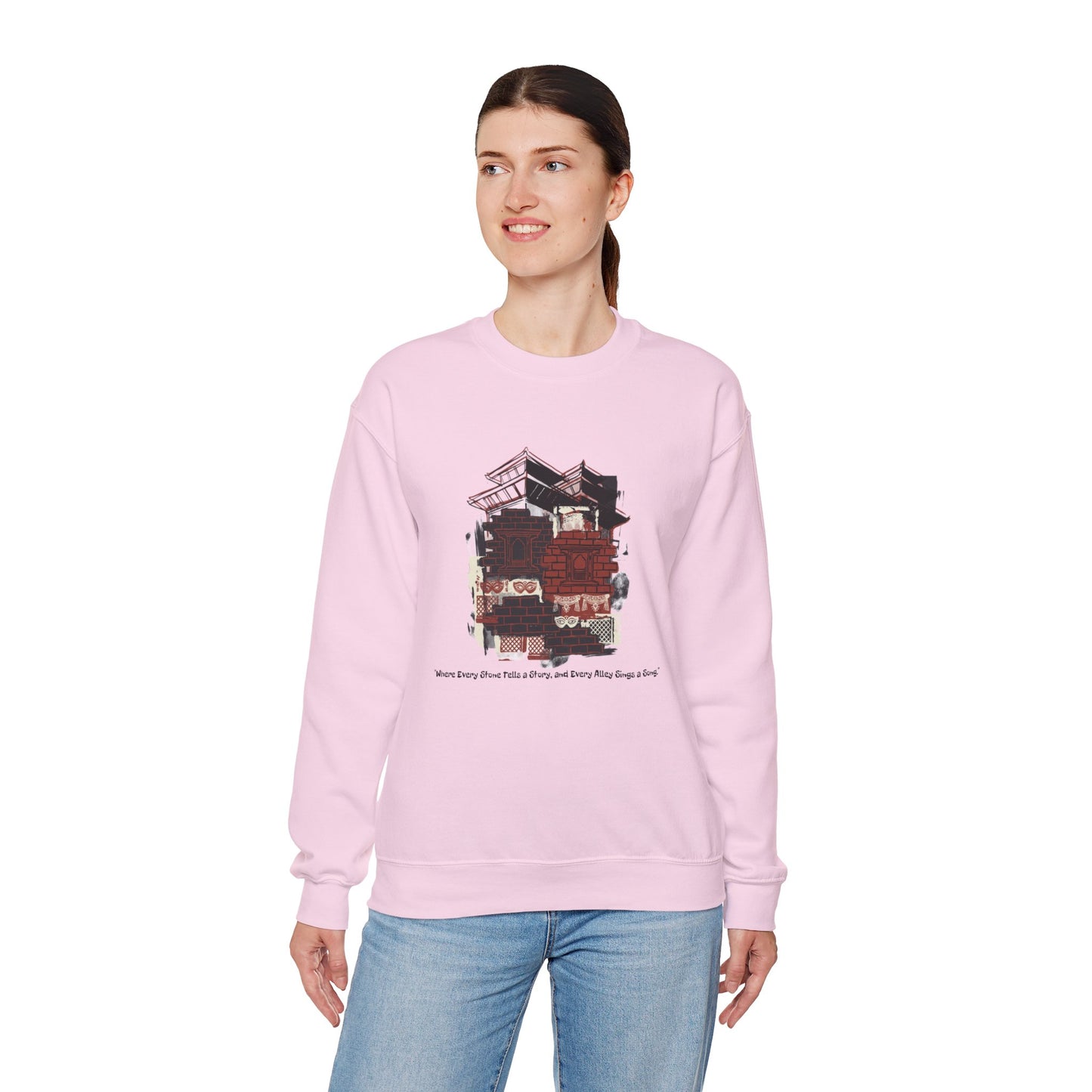Crewneck Sweatshirt — Vintage Camper Roadtrip Illustration ("Where's Every Place I’ve Been, and Every Place I’m Going")