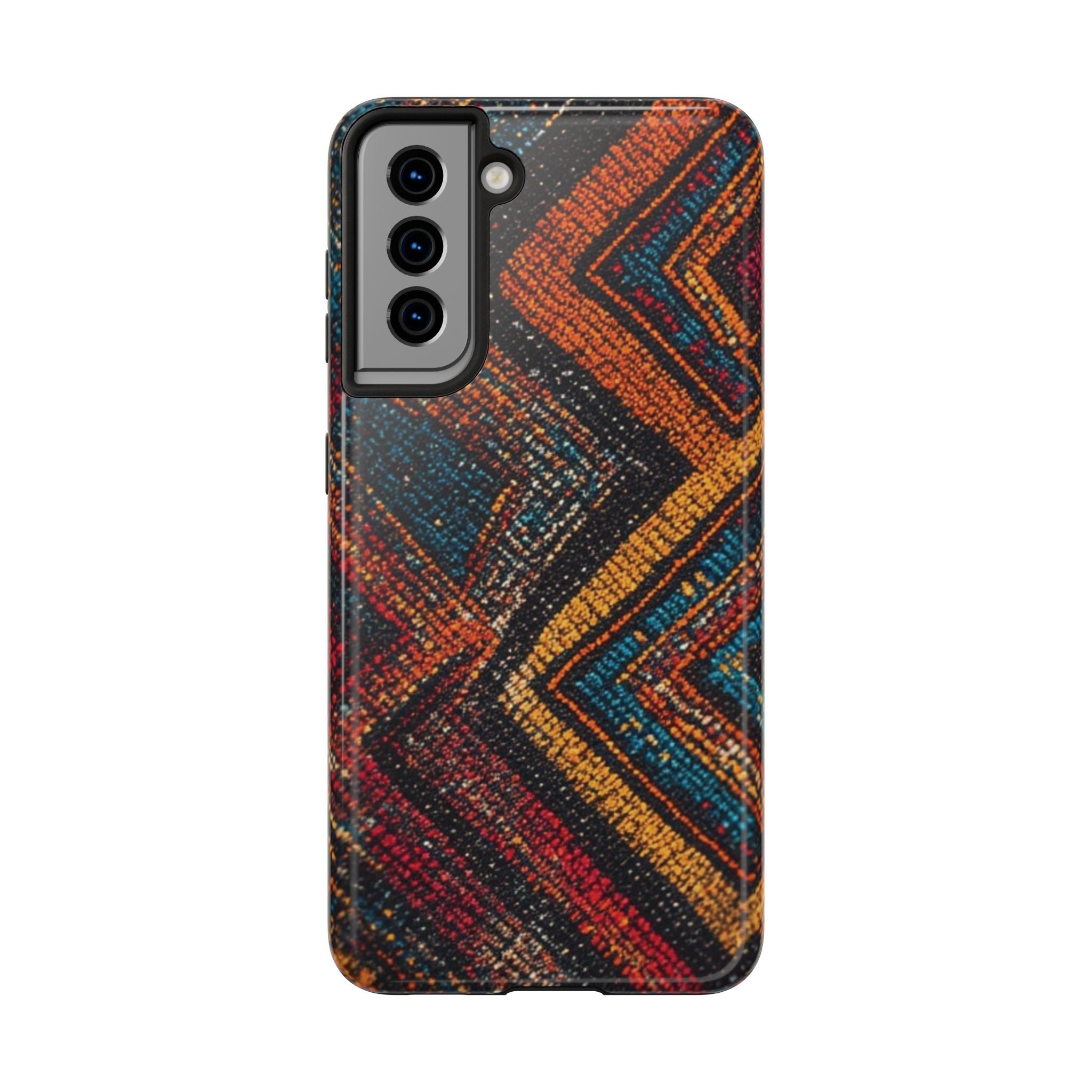 Tough Phone Case — Boho Geometric Rug Pattern, Protective iPhone Cover