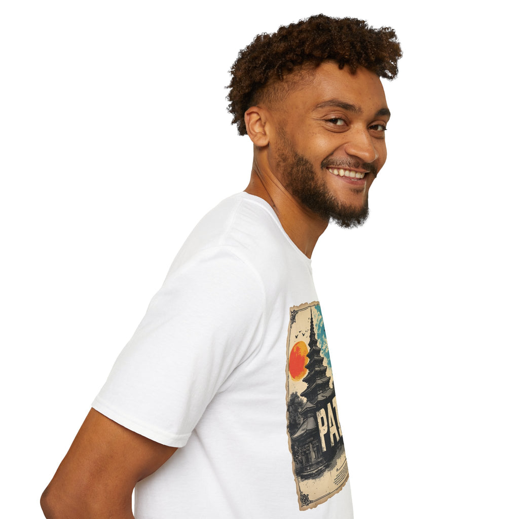 Patan City T-Shirt – Temple & Lion Graphic Tee, Nepali Cultural Heritage Design