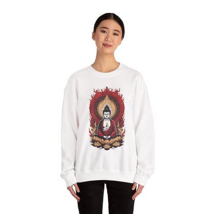 Buddha Lotus Flame Crewneck Sweatshirt