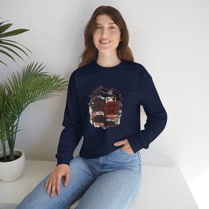 Crewneck Sweatshirt — Vintage Camper Roadtrip Illustration ("Where's Every Place I’ve Been, and Every Place I’m Going")