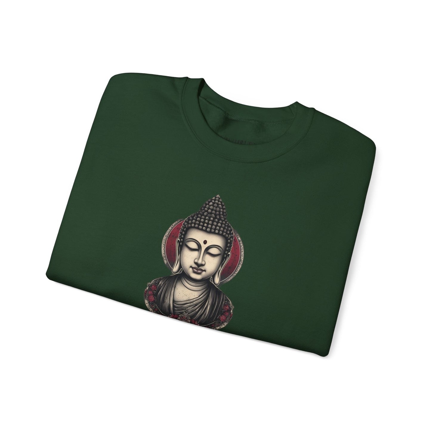 Buddha Lotus Crewneck Sweatshirt — Tranquil Meditation Graphic