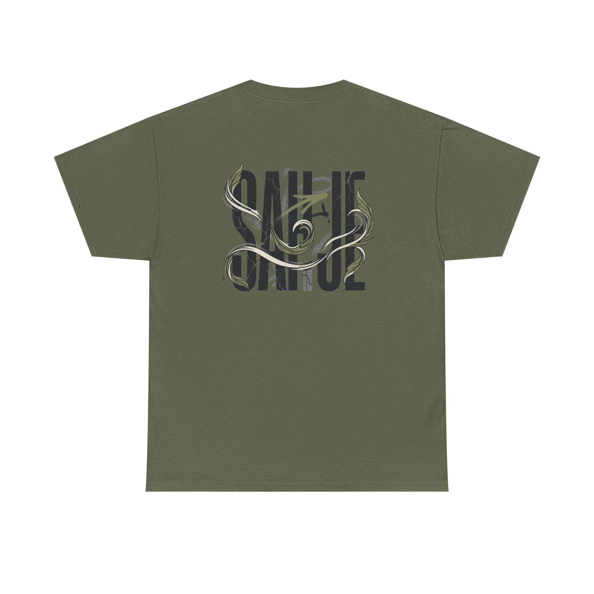 Graphic Tee — 'Savage' Typography with Snake Accent