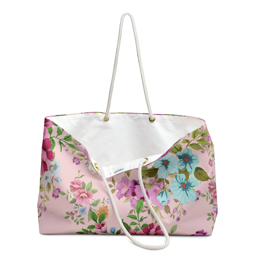 Floral Weekender Bag, Stylish Travel Tote, Weekend Getaway, Gym Bag, Beach Bag, Mother’s Day Gift