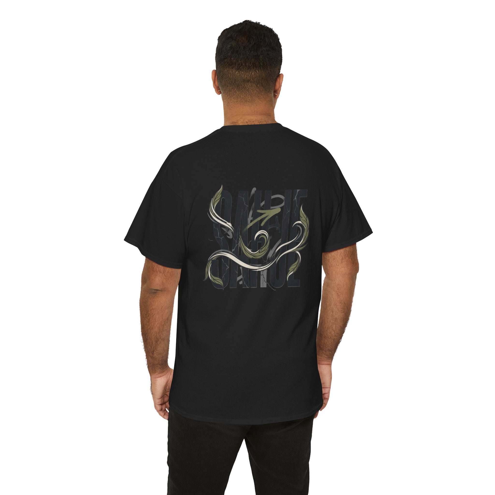 Graphic Tee — 'Savage' Typography with Snake Accent