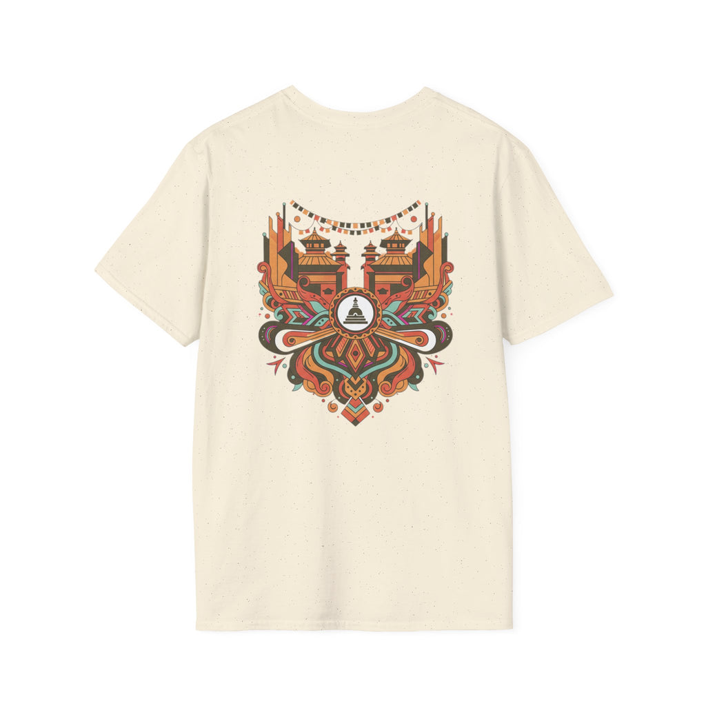 Festival Temple Graphic T-Shirt — Autumn Tribal Shrine Design