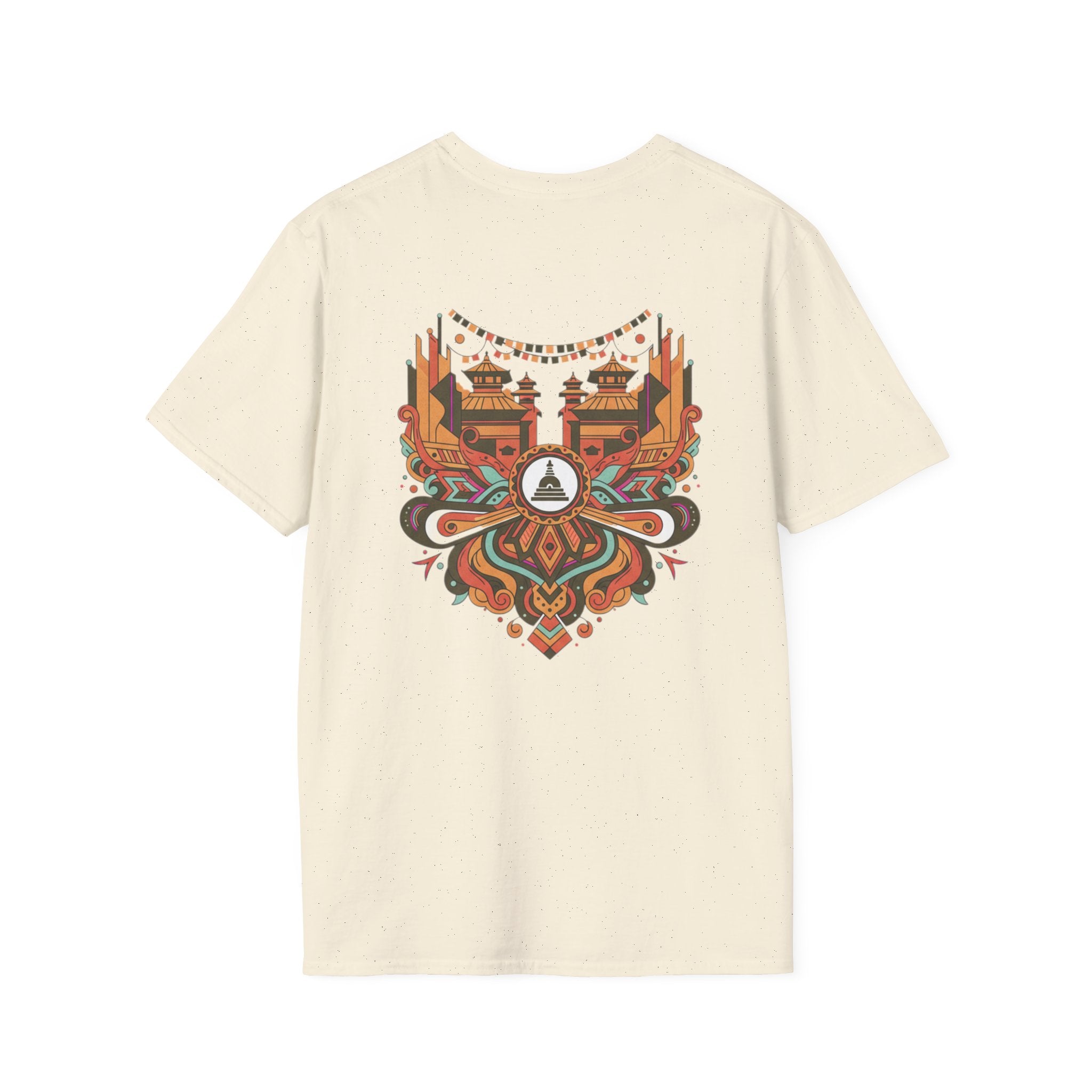 Festival Temple Graphic T-Shirt — Autumn Tribal Shrine Design
