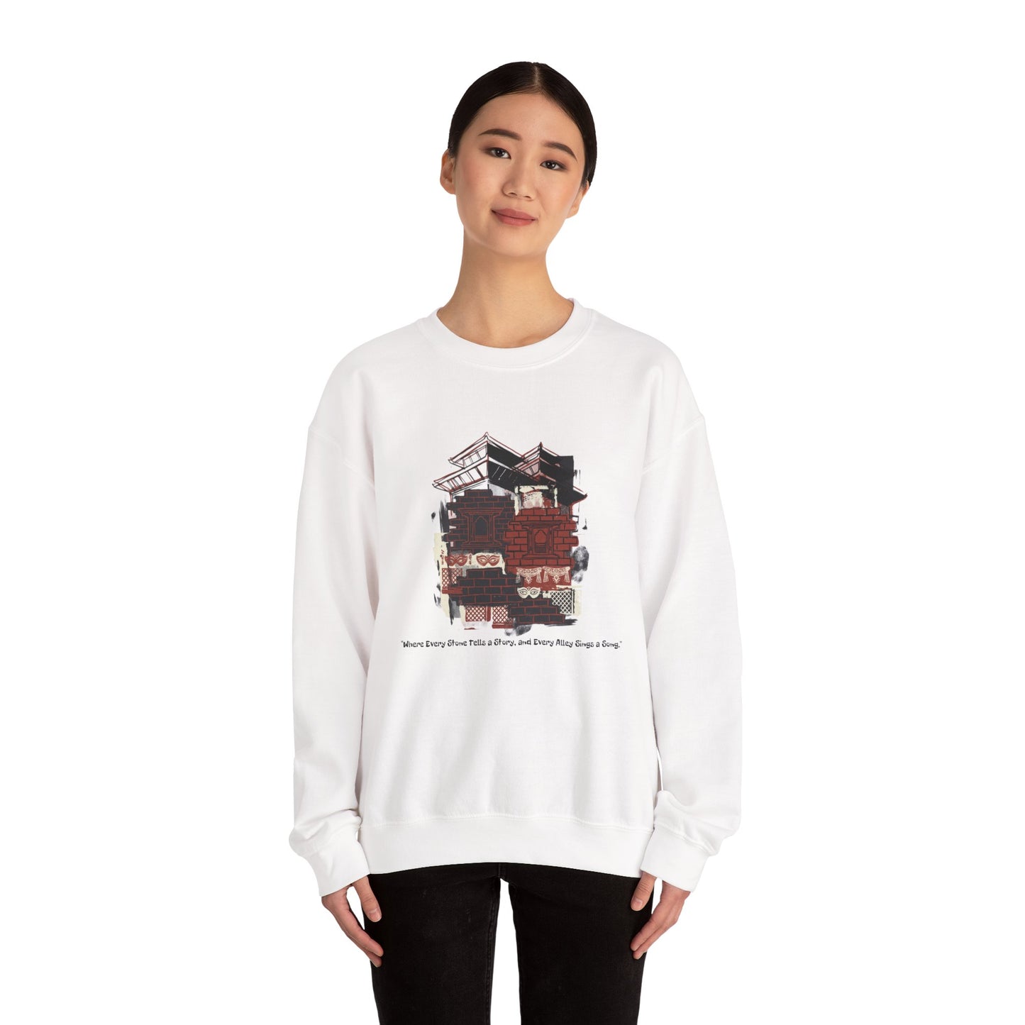 Crewneck Sweatshirt — Vintage Camper Roadtrip Illustration ("Where's Every Place I’ve Been, and Every Place I’m Going")