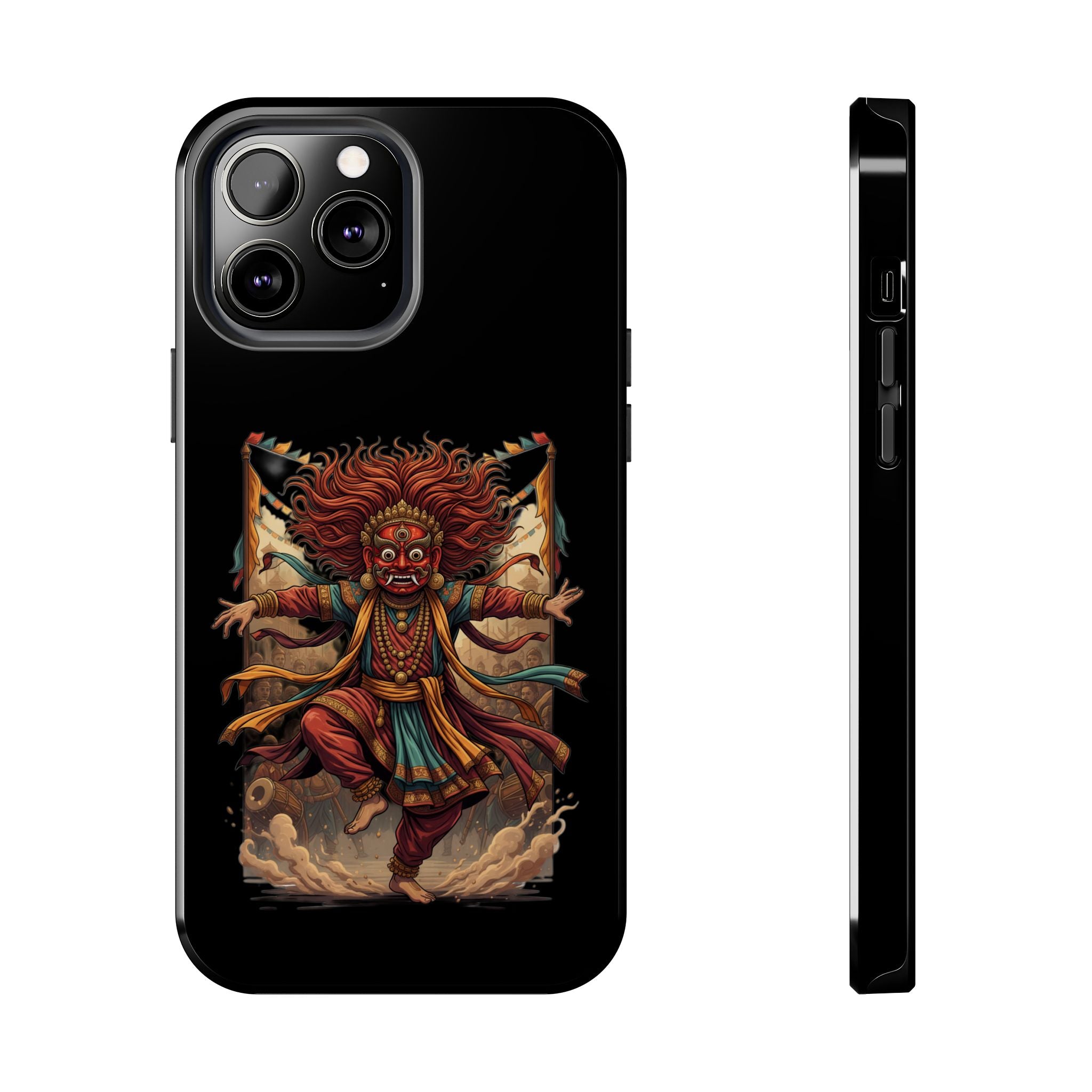 Tibetan Demon Dance Tough Phone Case — Bold Mythic Protective Cover