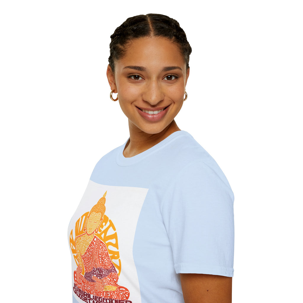 Buddha Graphic Tee — Retro Sun Meditation Shirt