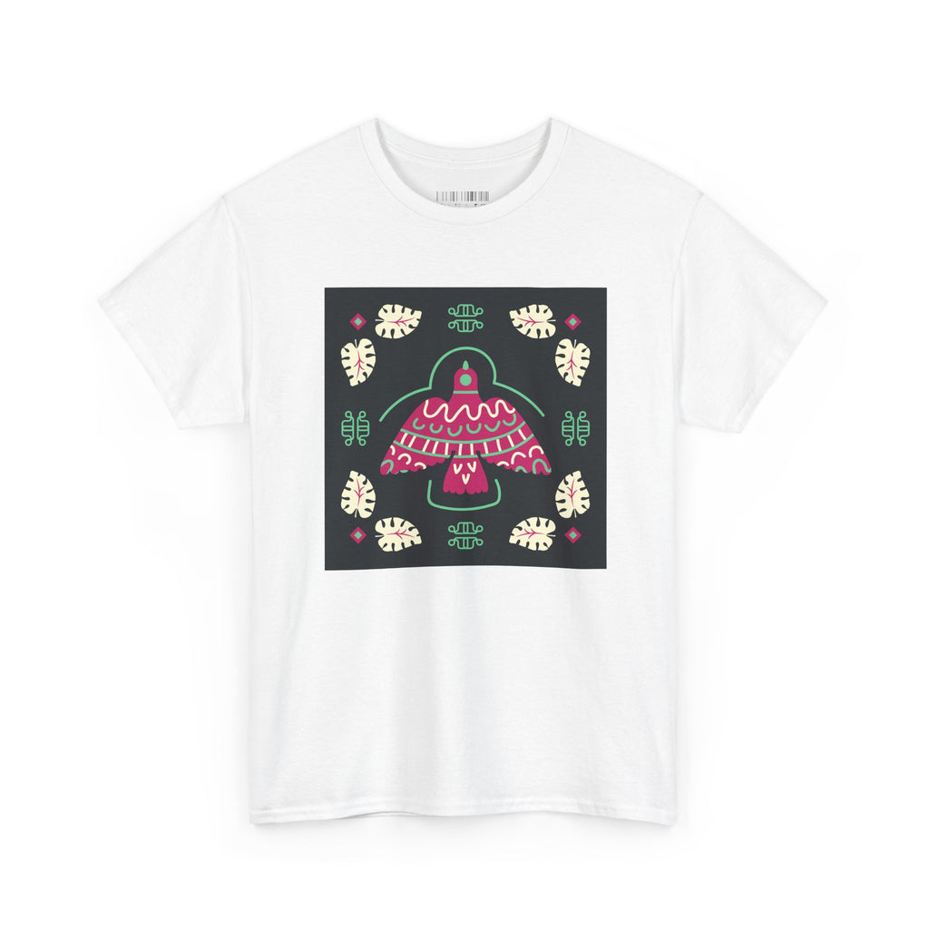 Mushroom Folk Art Tee — Whimsical Forest Graphic T-Shirt