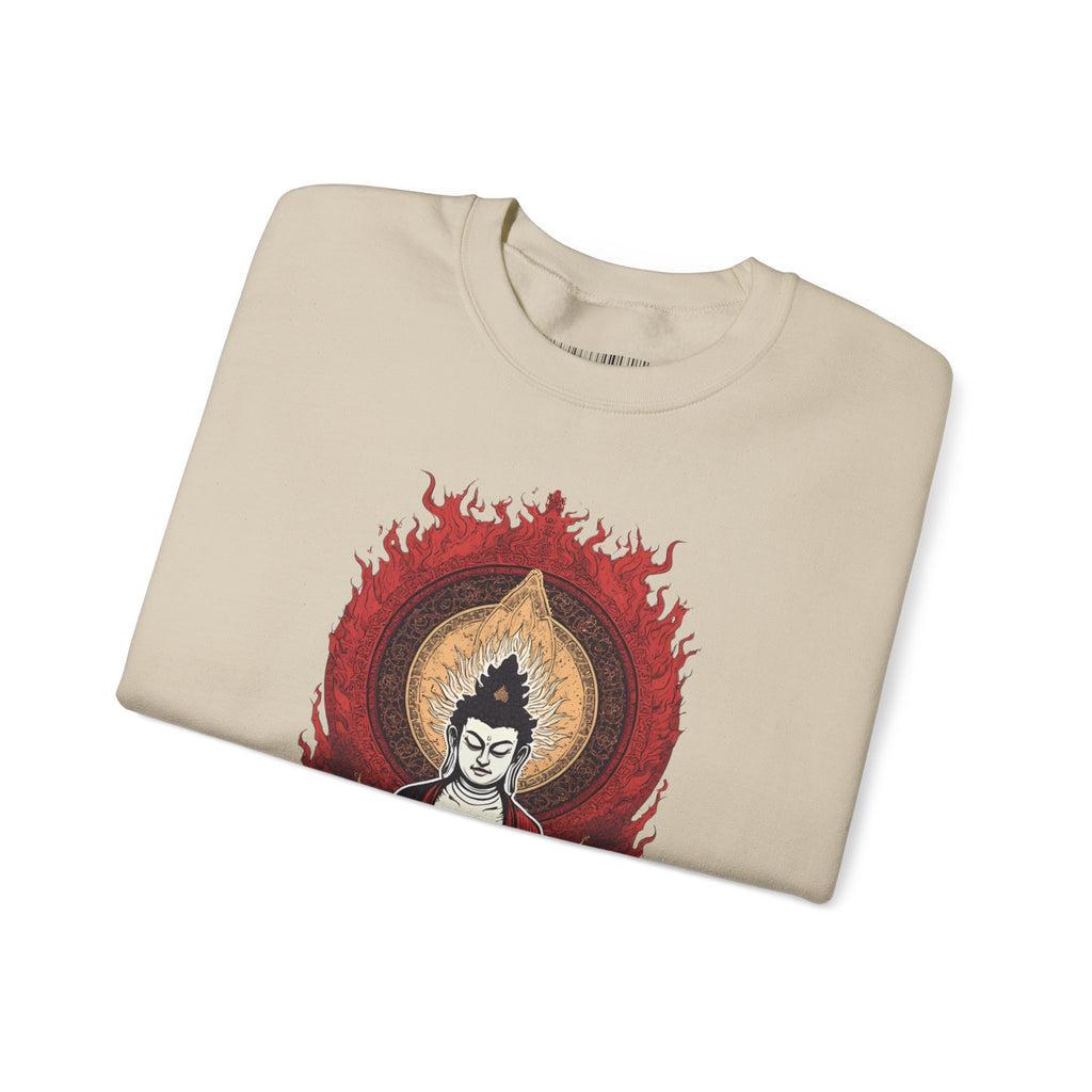 Buddha Lotus Flame Crewneck Sweatshirt