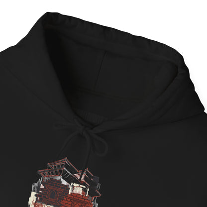 Hoodie — Vintage Urban Industrial Building Graphic Hoodie (Architectural Sketch)