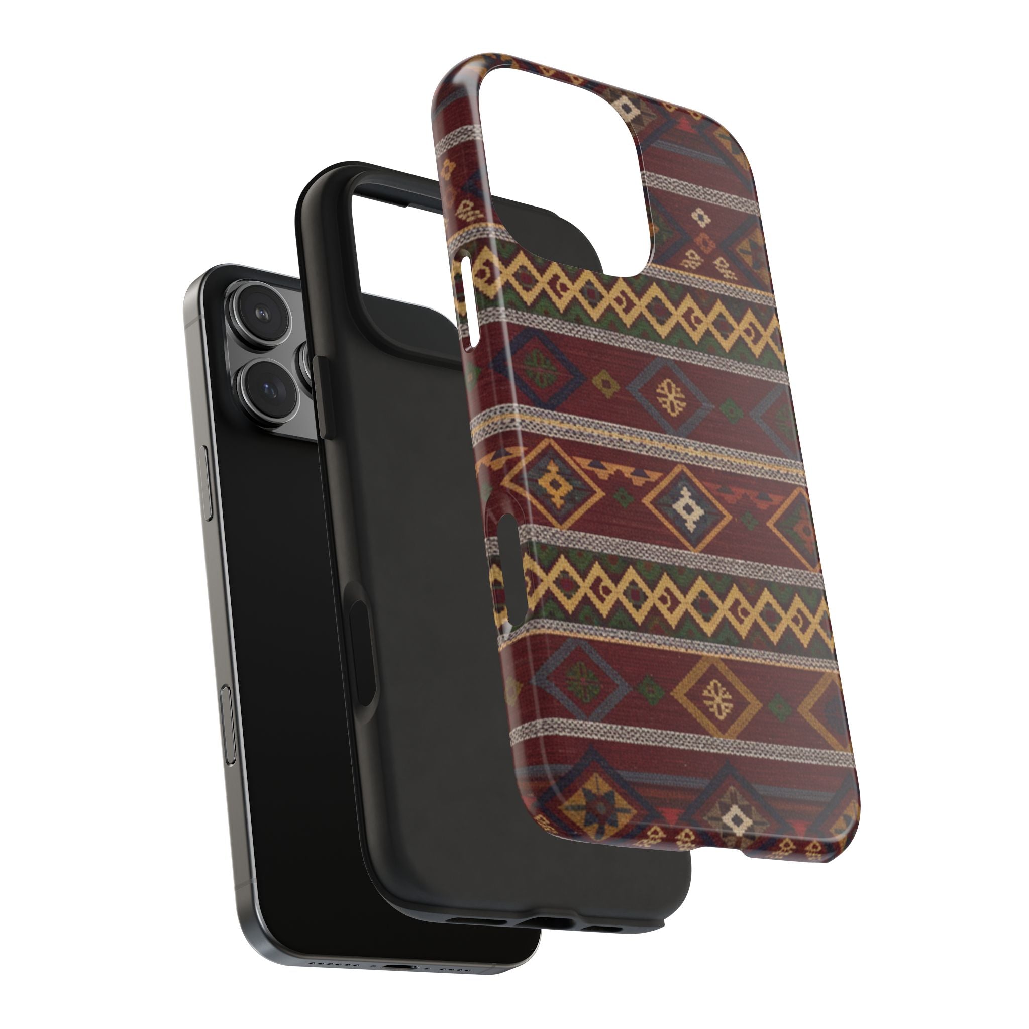Aztec Pattern Tough Phone Case — Rustic Tribal Protective Cover