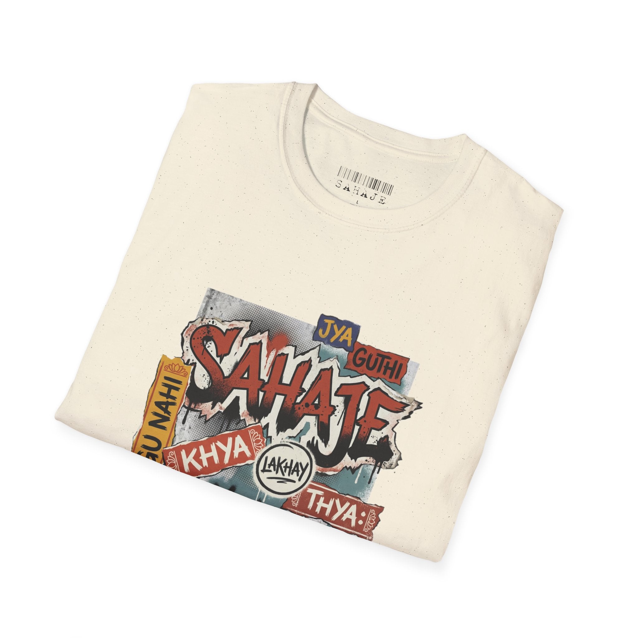 Sahaje Graffiti T-Shirt — Urban Hindi Street Art Tee