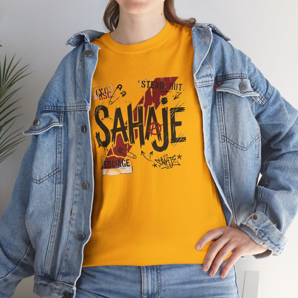 Sahaje Graphic Tee — Street Art Urban Casual T-Shirt