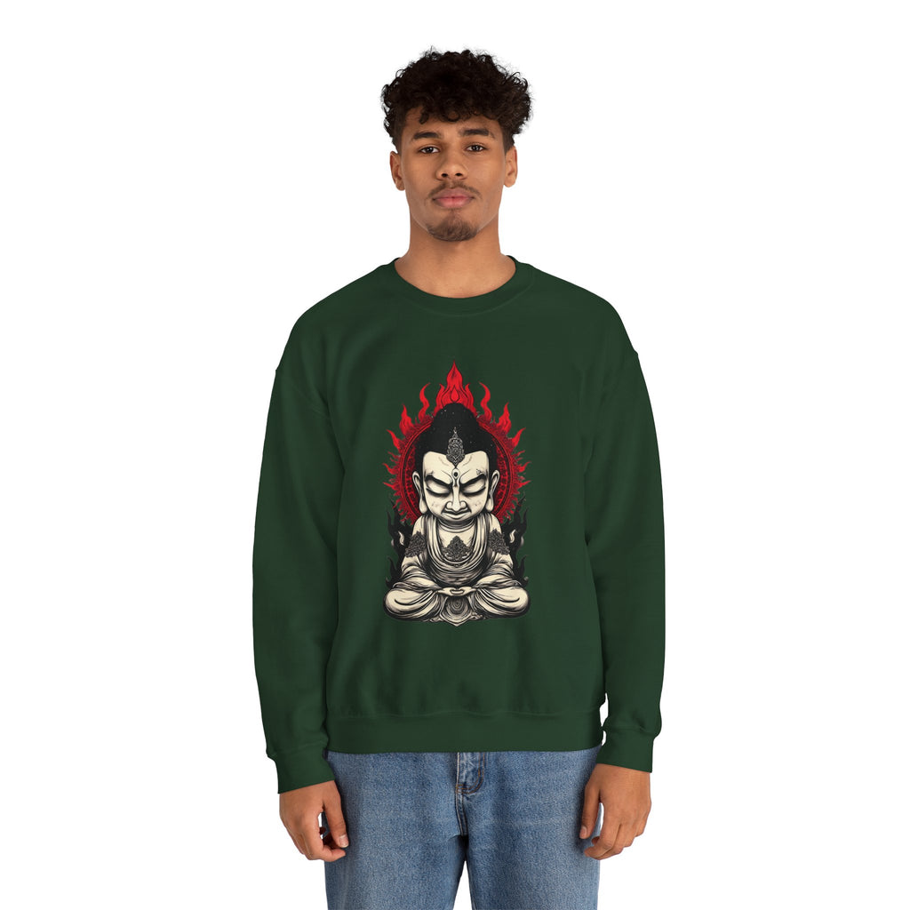Buddha Flame Crewneck Sweatshirt