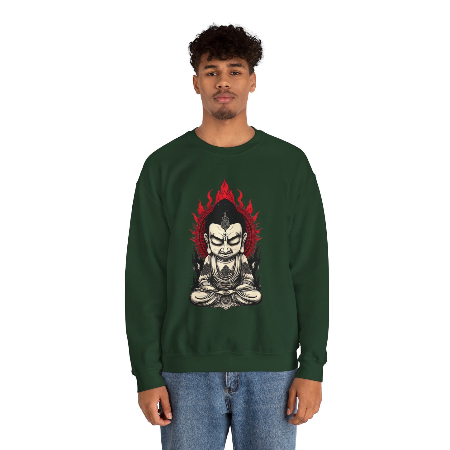 Buddha Flame Crewneck Sweatshirt