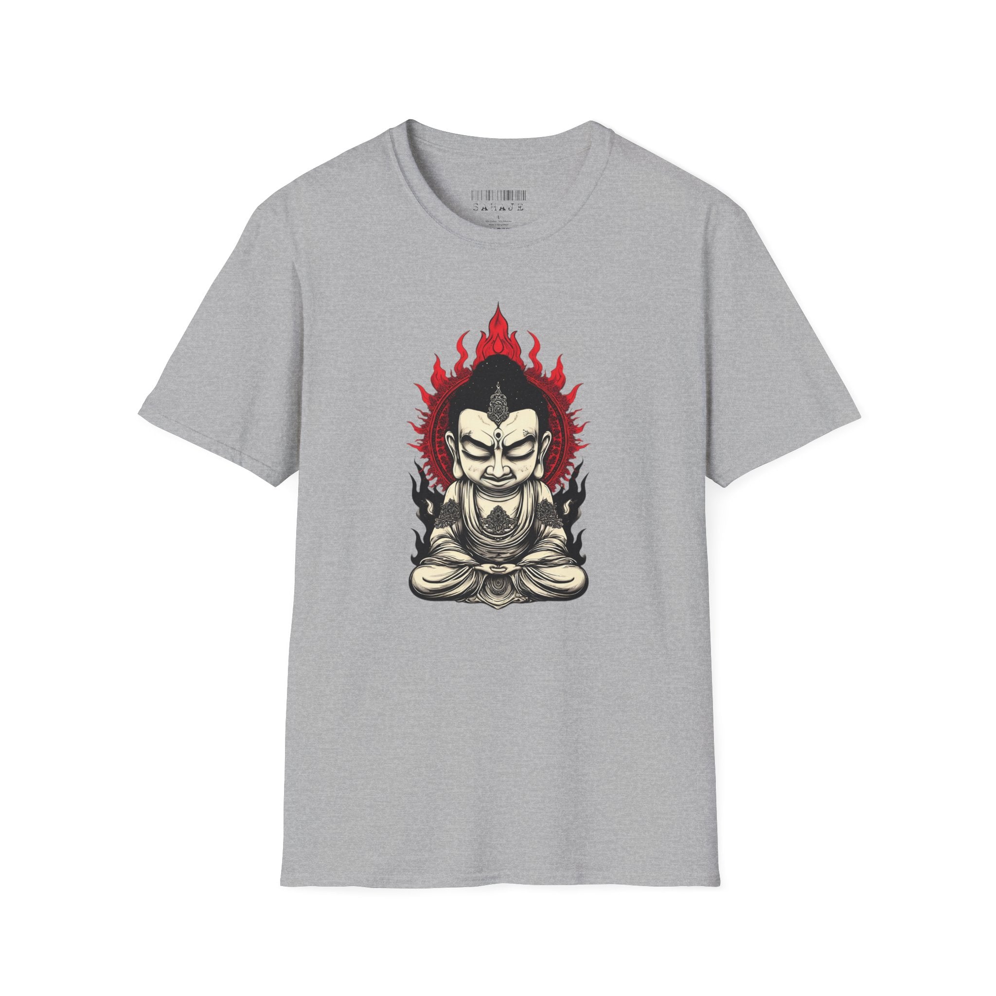 Buddha Flame T-Shirt — Meditative Buddha Graphic Tee