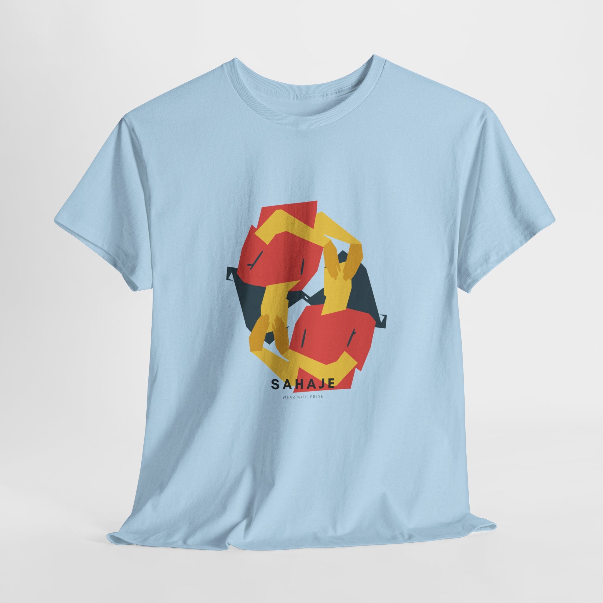 Geometric Fox Tee — Stylized Red & Yellow Fox Illustration T-Shirt